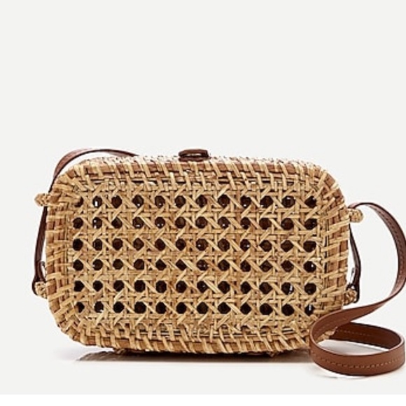 J. Crew | Bags | Jcrew Wicker Crossbody Bag An893 | Poshmark